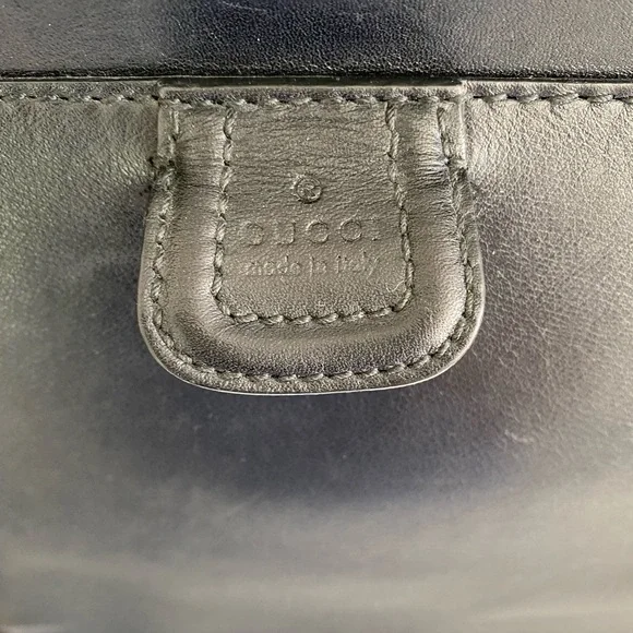 Black Gucci Bamboo Handle Purse - Picture 9 of 15